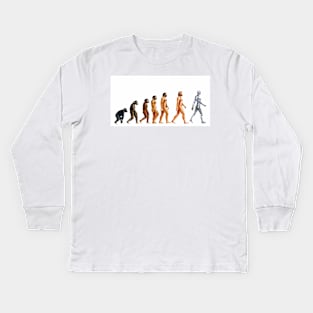 Artificial intelligence evolution illustration (T495/0064) Kids Long Sleeve T-Shirt